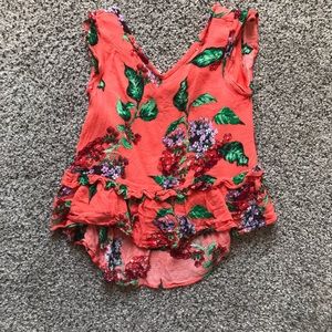 GB Girls Hugh low floral top Size 4